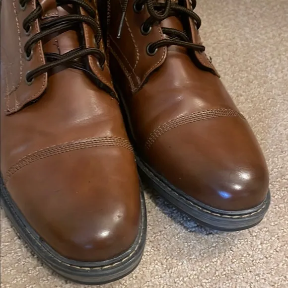 Bruno Marc NY “Philly” Synthetic Leather Brown Boots