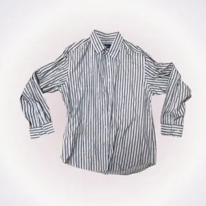 Bugatchi Gray and Red Striped Button-Front Shirt | Sz XL