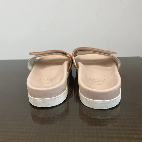 Buscemi Slide Scratch Leather Sandals Women's 39 US 9