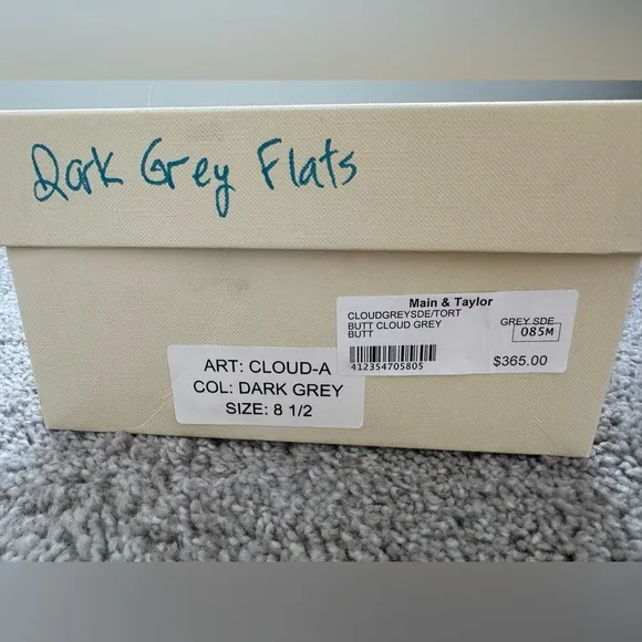 Butter Italy Gray Suede Flats IOB Women’s Size 8.5