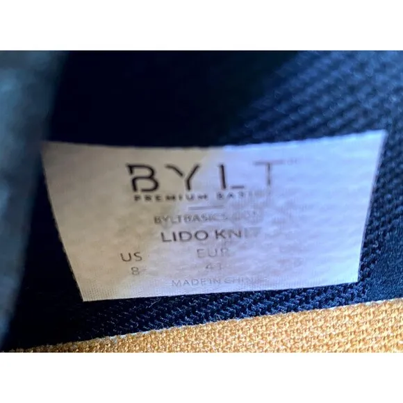 BYLT Lido Knit Men's Sneakers Shoes Size 8 Black
