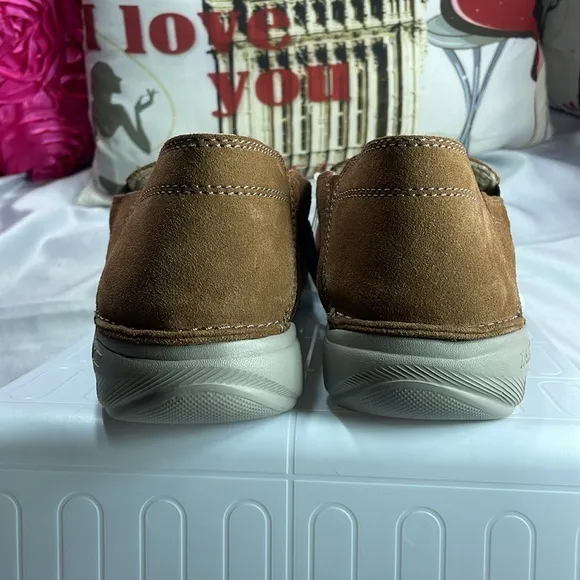 (C) Clarks Gorwin Step Men's Brown Suede‎ Casual Loafers Size 13