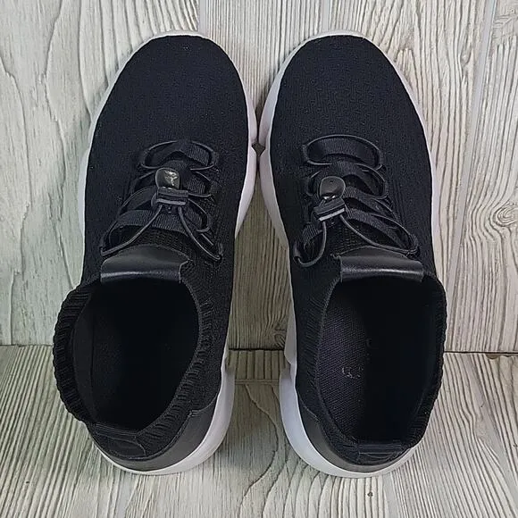 Calto Invisible Height Increasing Elevator Black Knit Sneakers Mens Size 7