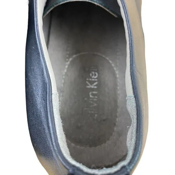 Calvin Klein Black Plain Toe Cade Lace Up Oxford Loafer US 8.5 M