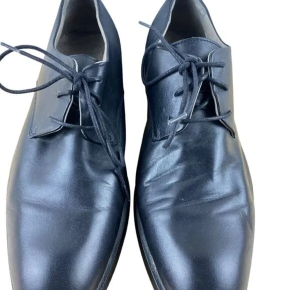 Calvin Klein Black Plain Toe Cade Lace Up Oxford Loafer US 8.5 M
