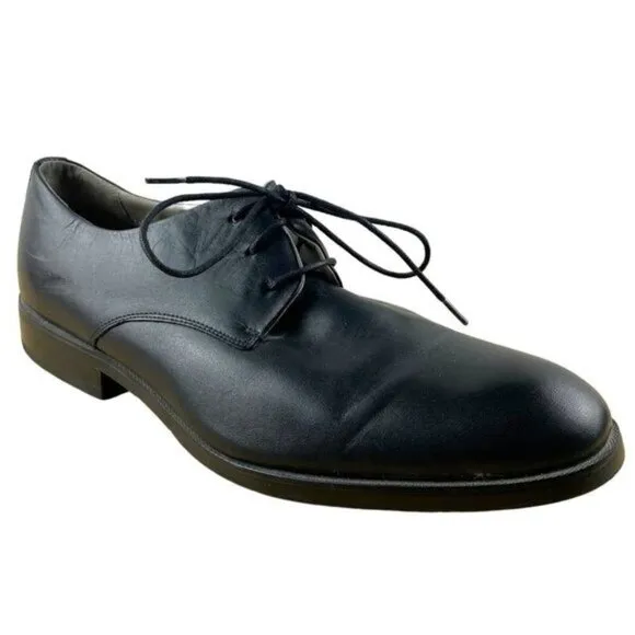 Calvin Klein Black Plain Toe Cade Lace Up Oxford Loafer US 8.5 M