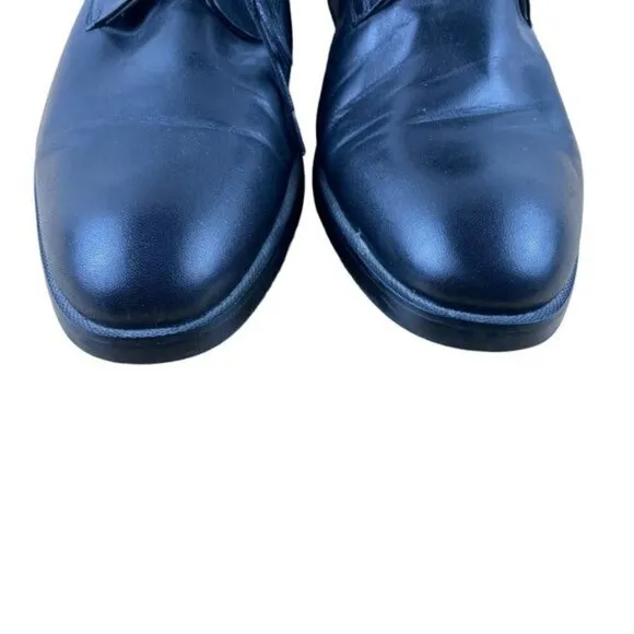Calvin Klein Black Plain Toe Cade Lace Up Oxford Loafer US 8.5 M