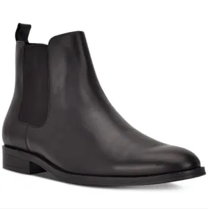 Calvin Klein Men's Juno Chelsea Black Leather Boots 10.5 Like New