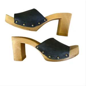 Candies vintage 80s Original Demi Sandals High Heel Sexy Italy Blue Size 40 / 9