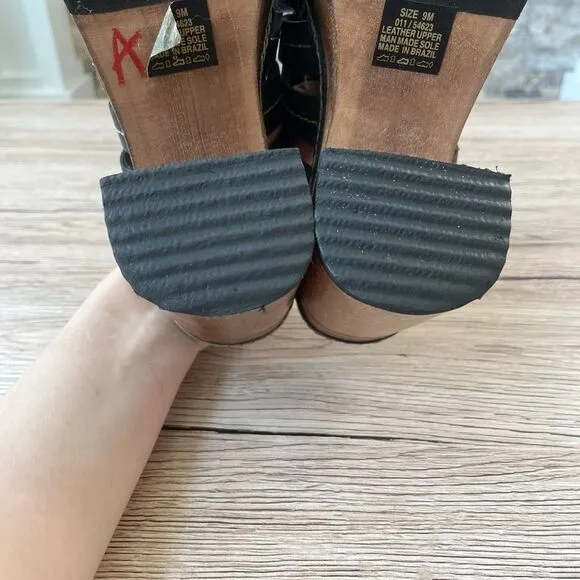 Candies Vintage Y2K 90s Platform Chunky Heel Wooden Sandals