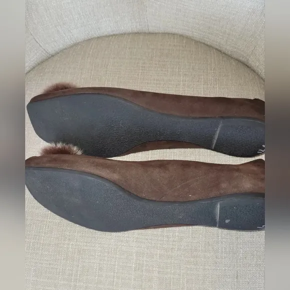 Canto De' Ricci Firenze Shoes Brown Suede Flats Made In Italy Size 40 (9…