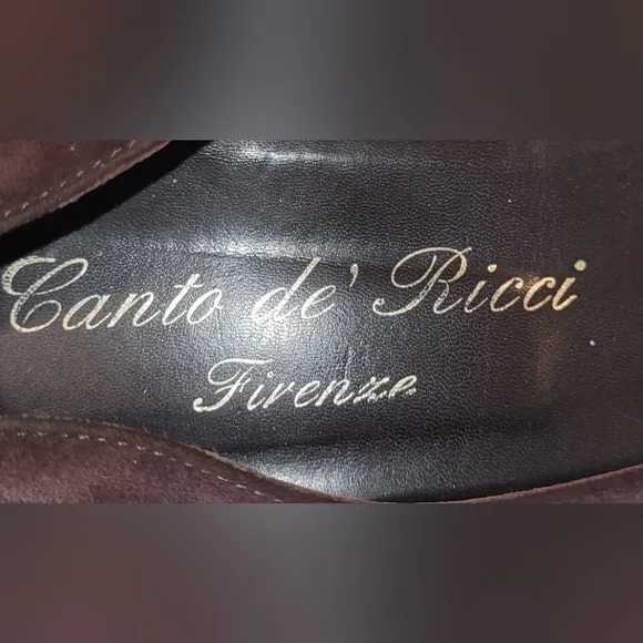Canto De' Ricci Firenze Shoes Brown Suede Flats Made In Italy Size 40 (9…