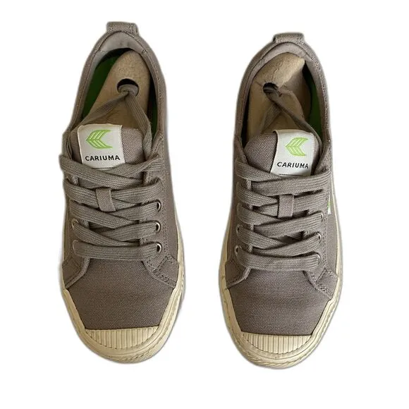 Cariuma Unisex Oca Low Gray Canvas Tennis Shoes Eco-Friendly Sz W5.5/M4