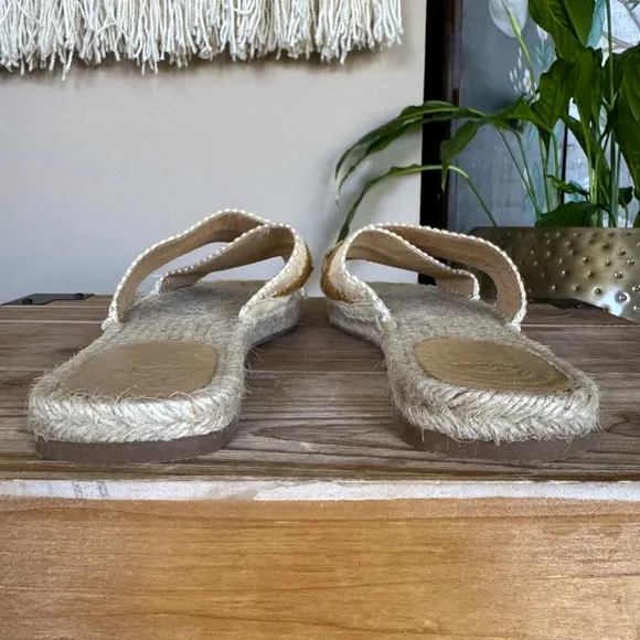 Castaner Priscila Natural Mustard Cris Cross Woven Raffia Flat Espadrille Slides