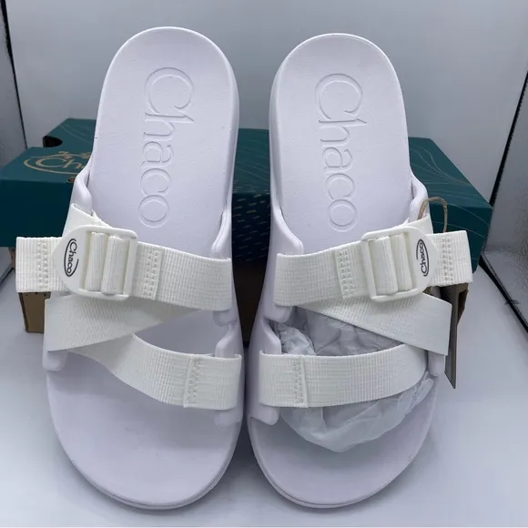 Chaco chillos white comfortable adjustable strap sandals women Size 8W
