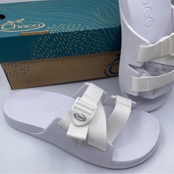 Chaco chillos white comfortable adjustable strap sandals women Size 8W