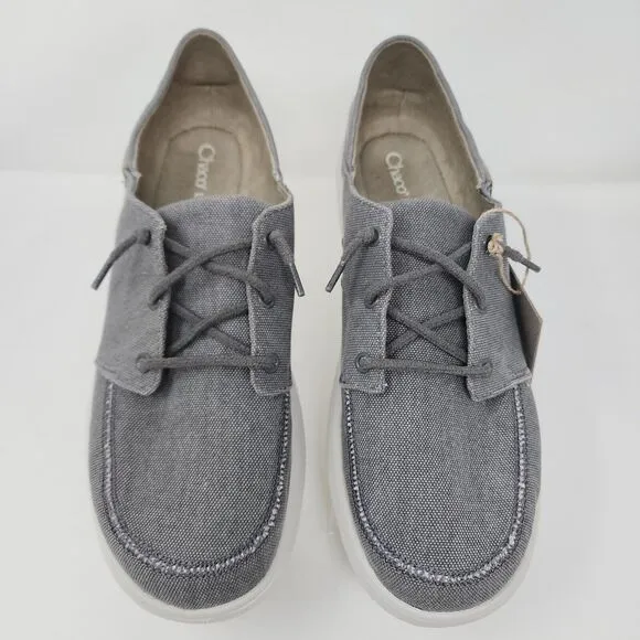 Chaco Loafers Mens 10 Grey Chillos Lace Up Luvseat Sneakers Stitched Shoes