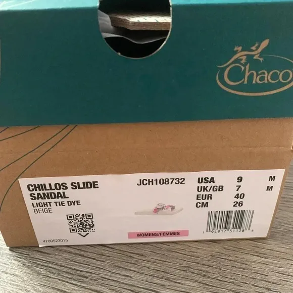 Chaco Women's Chillos Slide - Light Tie Dye - Size 9 - NWB