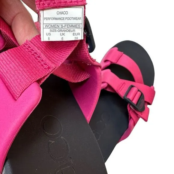 Chaco Womens Chillos Slide Sandal- Magenta Pink Size 8