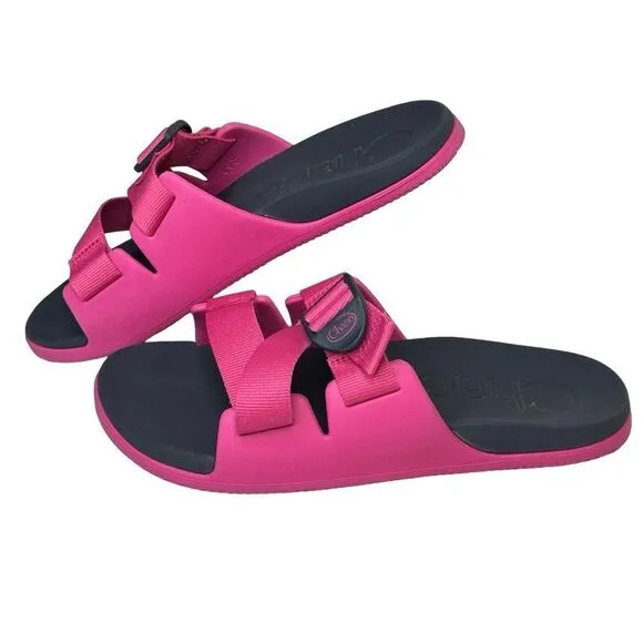 Chaco Womens Chillos Slide Sandal- Magenta Pink Size 8