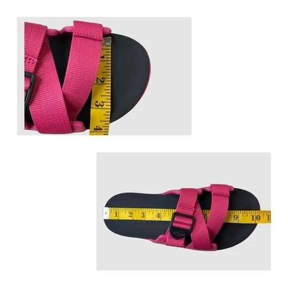 Chaco Womens Chillos Slide Sandal- Magenta Pink Size 8