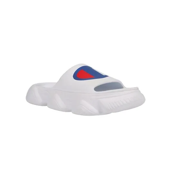 Champion Kid Meloso Squish Slides Slipon Sandal Shoe CP102003Y White Blue Size 4