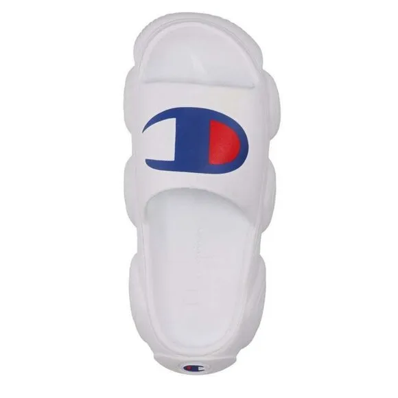 Champion Kid Meloso Squish Slides Slipon Sandal Shoe CP102003Y White Blue Size 4