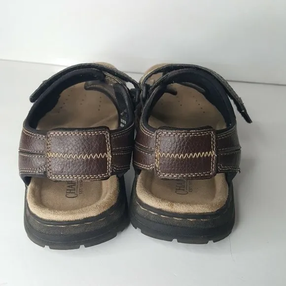 Chaps Mens Leather Sandals Fairfax Briar Brown US Mens 10M  96-23199