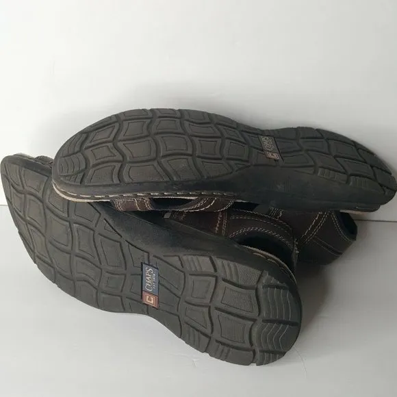 Chaps Mens Leather Sandals Fairfax Briar Brown US Mens 10M  96-23199