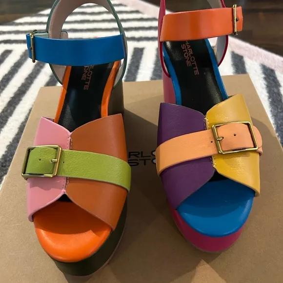 Charlotte Stone Multicolor Platform Sandals