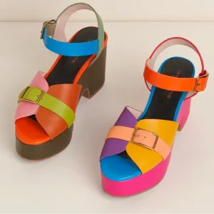 Charlotte Stone Multicolor Platform Sandals
