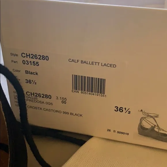 Chloe Foster Black suede lace up ballet flats 36.5