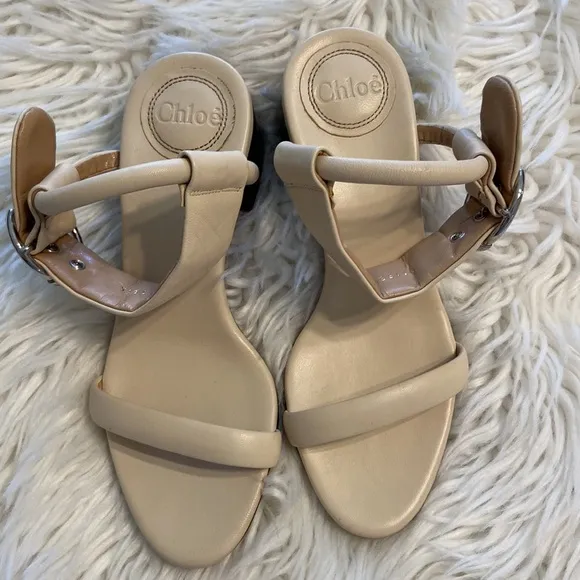 CHLOE Sandals size 7.5 excellent condition please see all photos leather soft