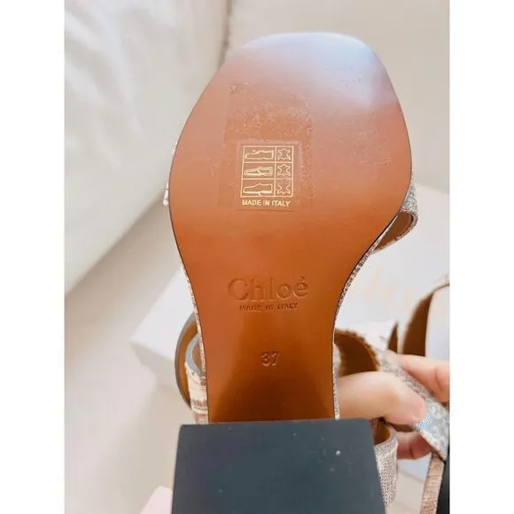Chloe Candice sandals in Eternal Grey size 37