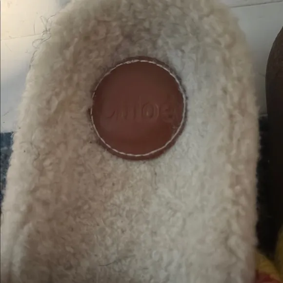 CHLOÉWomen's Wavy Knit Shearling-Trim Slides
