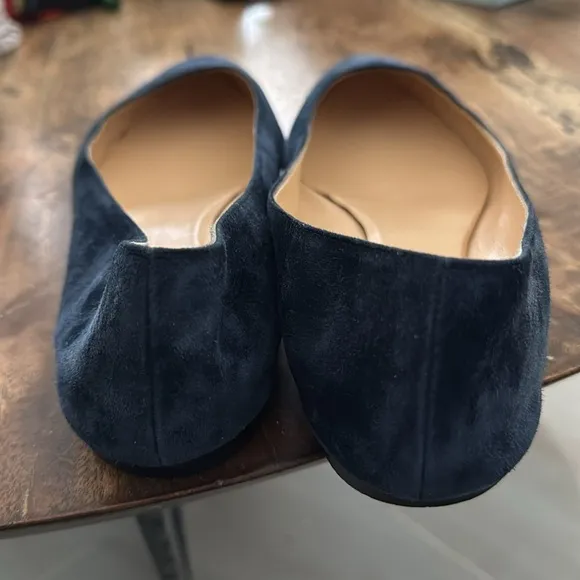 Christian Louboutin blue suede ballet flats size 40