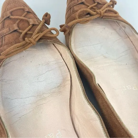 CHRISTIAN LOUBOUTIN Suede Ballet Flats in Tan - Size 36/6