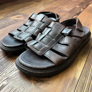 Chunky 90s Y2K Fisherman Timberland Leather Sandals Mens 9 Women11 Marten Style