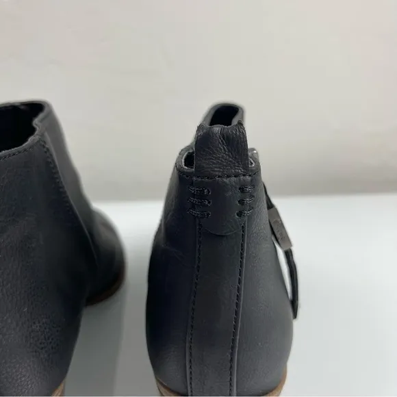 Circus Sam Edelman Heidi Bootie Ankle Boots Leather Black Heeled Wood‎ Stacked