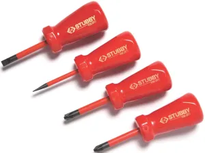 C.K  Mixed Stubby VDE Screwdriver Set 4 Pieces