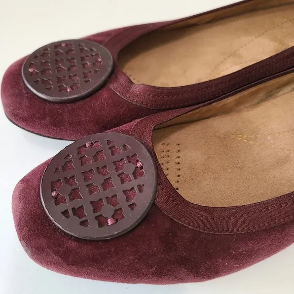 Clarks‎ Artisan Ballet Flats Burgundy Suede Size 7