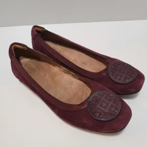 Clarks‎ Artisan Ballet Flats Burgundy Suede Size 7