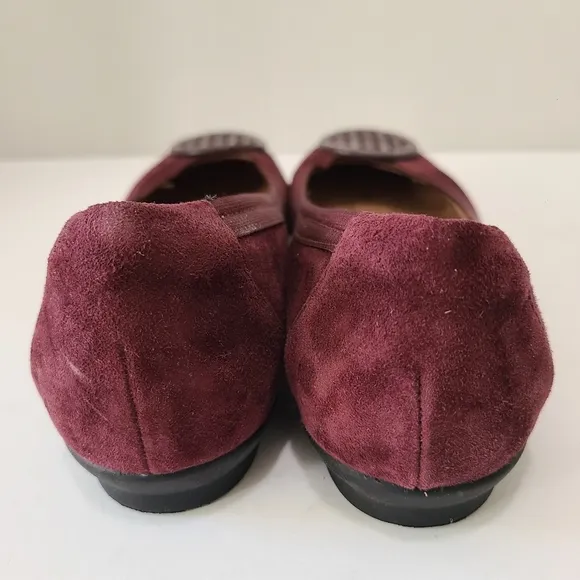 Clarks‎ Artisan Ballet Flats Burgundy Suede Size 7