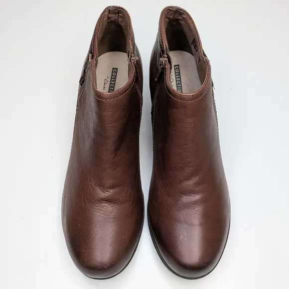 Clarks Collection ankle boots Valarie 2 Ashly brown dark tan size 7.5