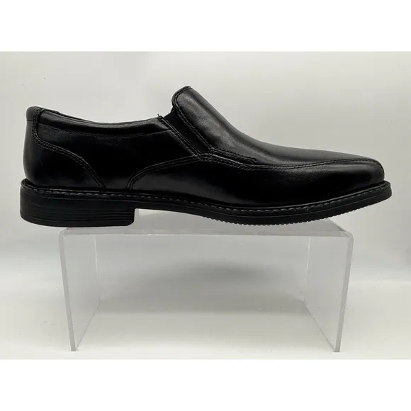 Clarks Men's Bolton Free Black Leather Slip On Size 10