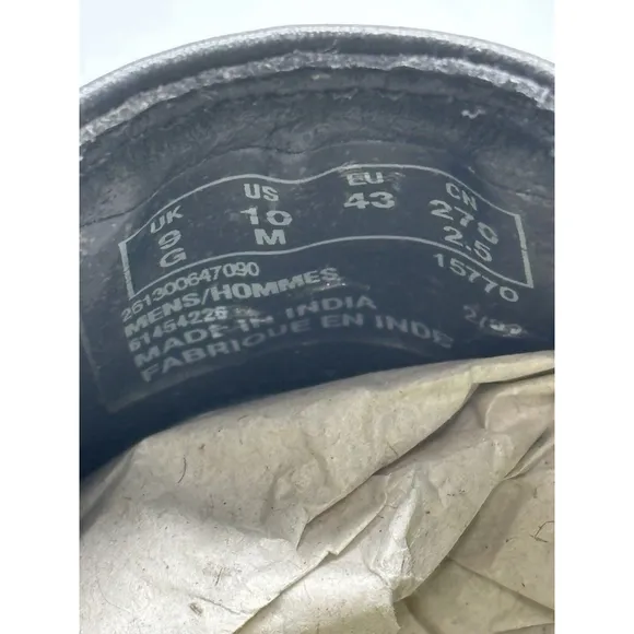 Clarks Men's Bolton Free Black Leather Slip On Size 10