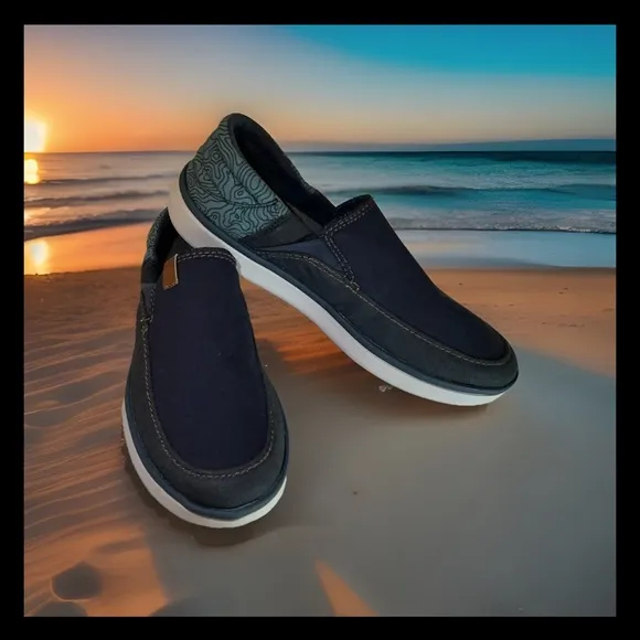 Clarks Men's Cantal Easy Navy Combi Vacation laid back summer loafers Sz11