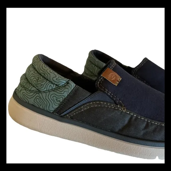 Clarks Men's Cantal Easy Navy Combi Vacation laid back summer loafers Sz11