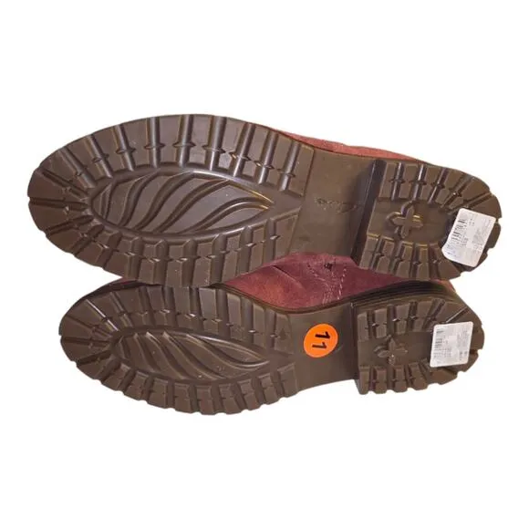Clarks Unisex Aspra Walk Waterproof Sneaker Booties Rust Red WOMEN'S Size 11 New