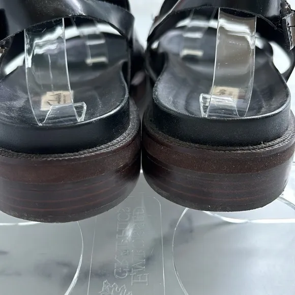 Clarks Zena Mae Sandals Black Leather Upper Size US 8.5M